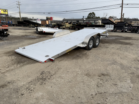 New 2026 Aluma 8220H-TILT-TA-EL-RTD 15" SILVER EAGLE WHEELS Car Hauler