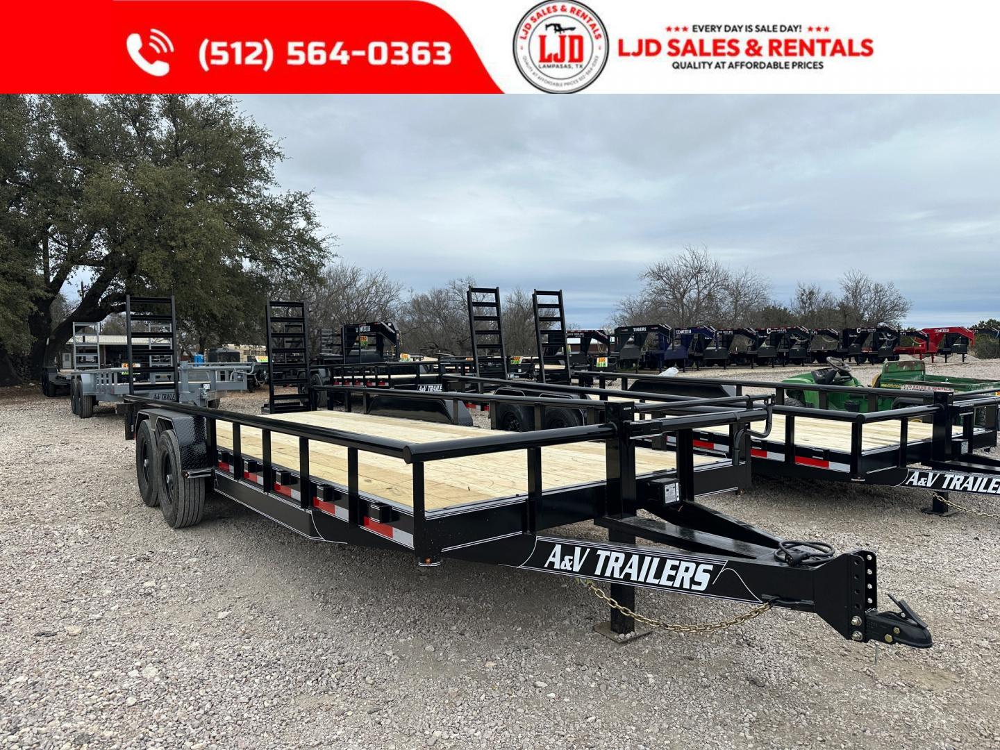 New 2026 A&V - 83" X 22' - HD Pipetop Equipment Trailer