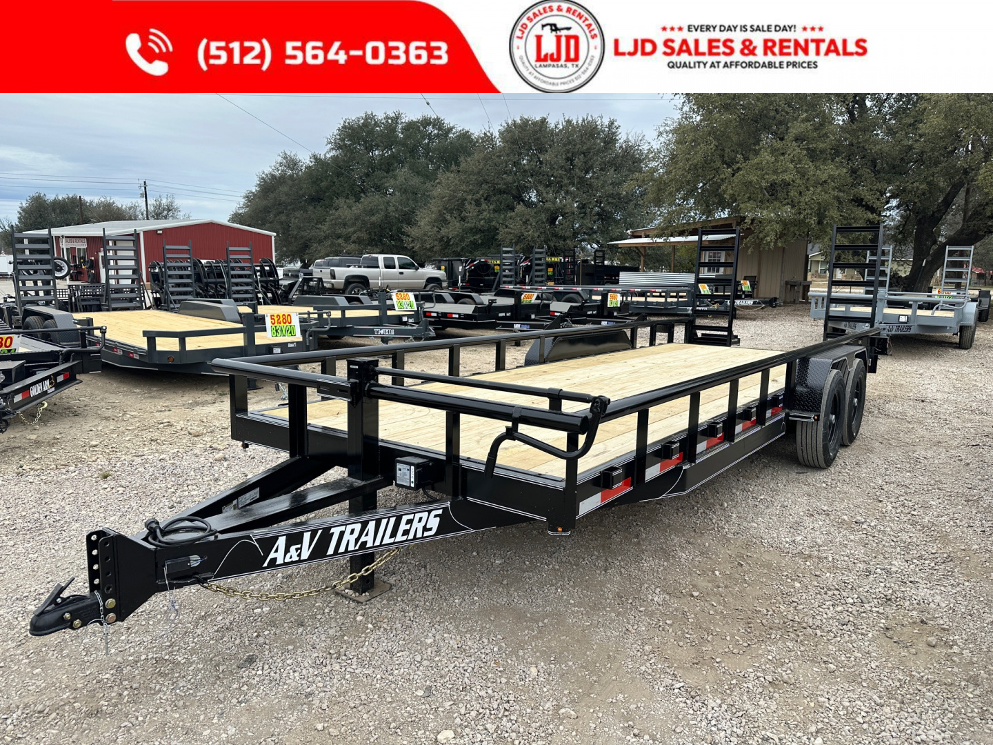 New 2026 A&V - 83" X 22' - HD Pipetop Equipment Trailer