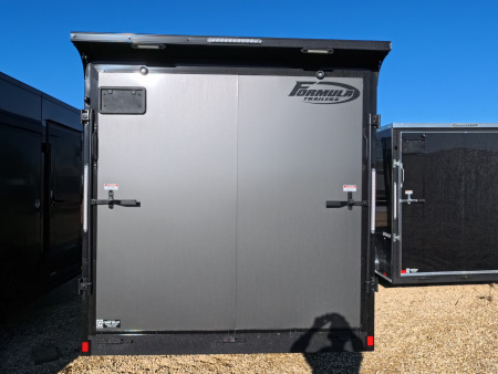 New 2026 Formula Trailers Charcoal 7.5 x 16 x 7 Conquest SE Flat Top Sloped V-Nose Cargo / Enclosed Trailer with 7K GVWR