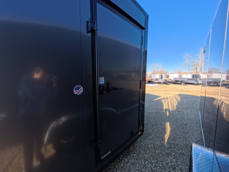 New 2026 Formula Trailers Charcoal 7.5 x 16 x 7 Conquest SE Flat Top Sloped V-Nose Cargo / Enclosed Trailer with 7K GVWR