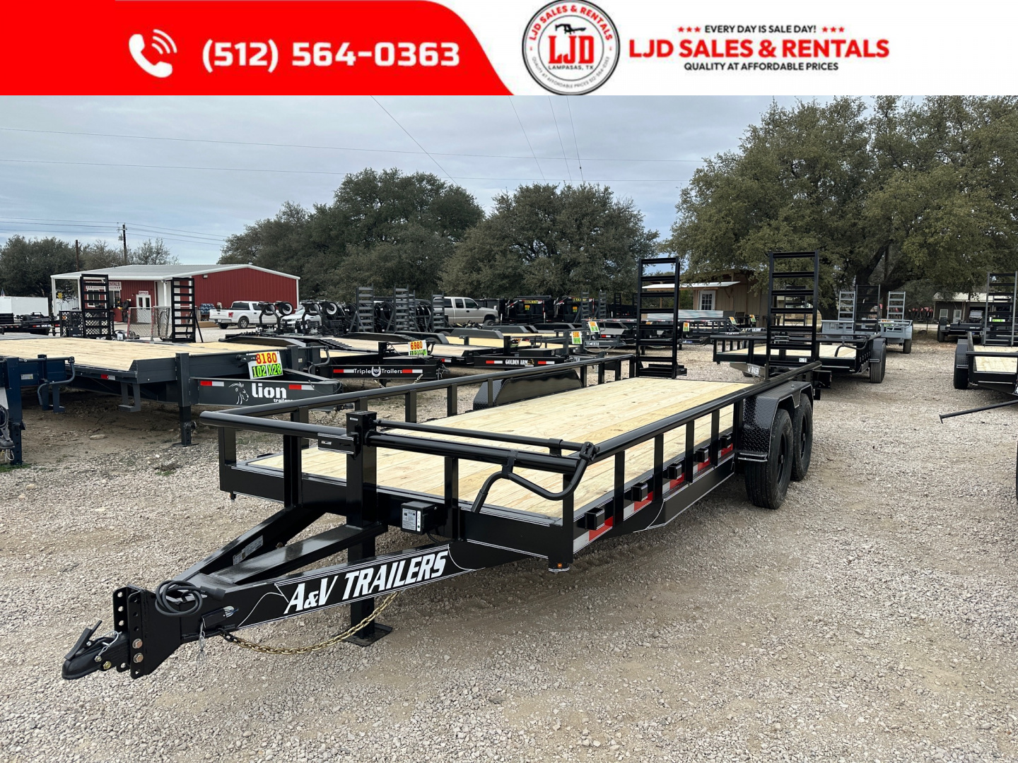New 2026 A&V - 83" X 20' - HD Pipetop Equipment Trailer