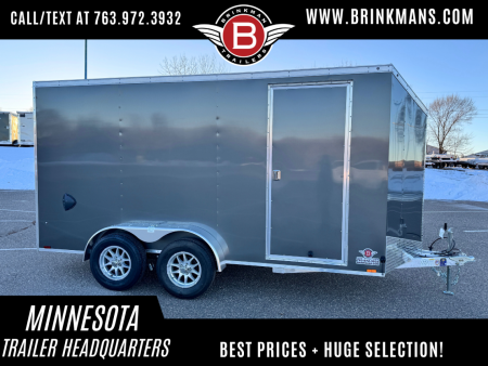 New Lightning 7x14 Aluminum Enclosed Trailer - Rear ramp door!