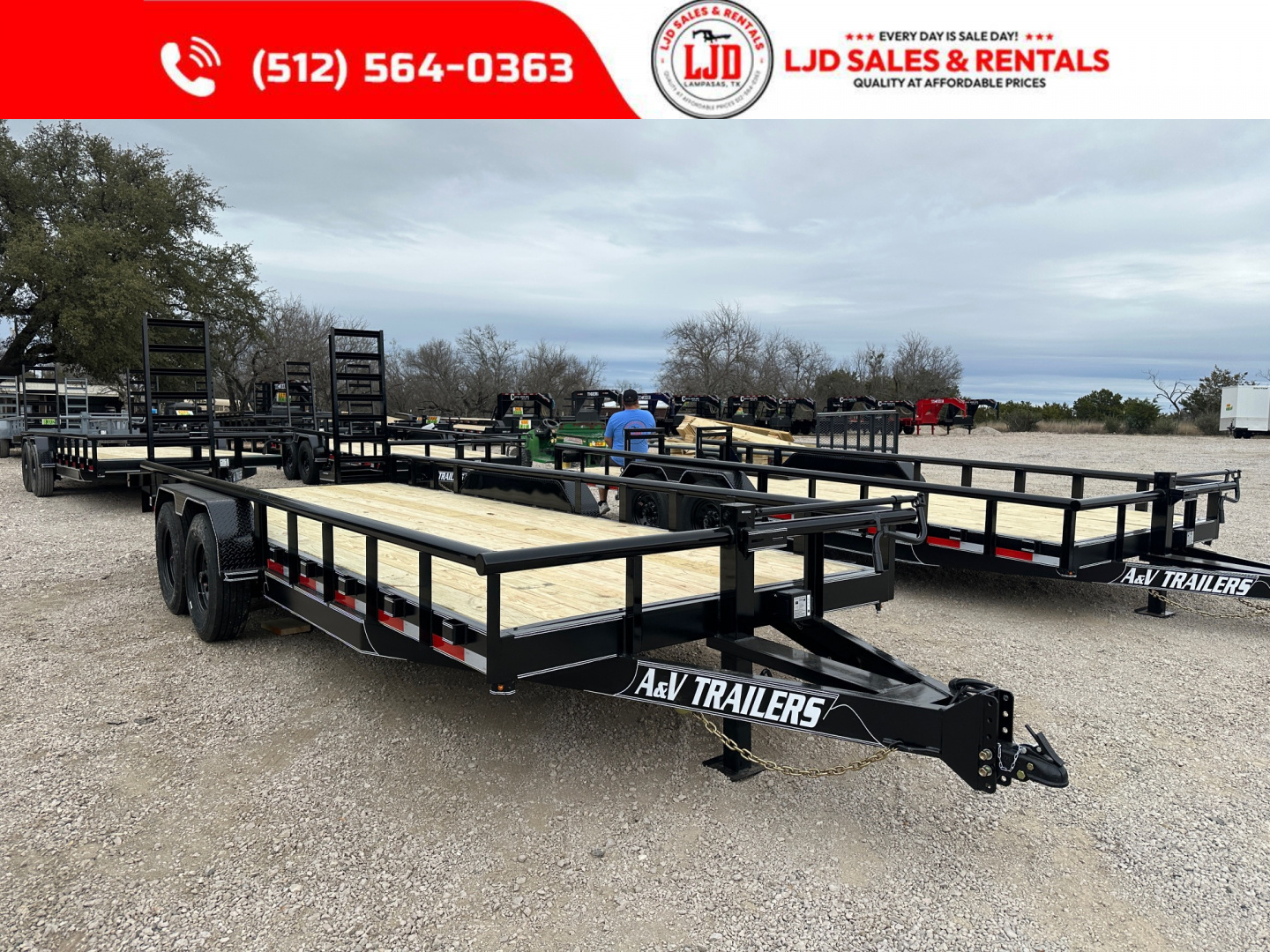 New 2026 A&V - 83" X 20' - HD Pipetop Equipment Trailer