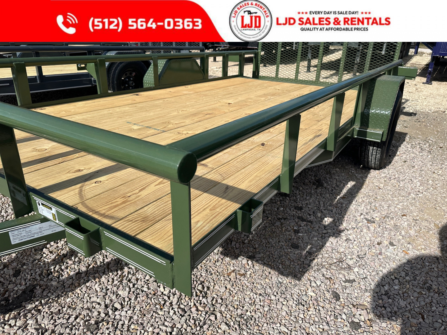 New 2026 Tiger Trailers - 77x14 - Gate - Utility Trailer