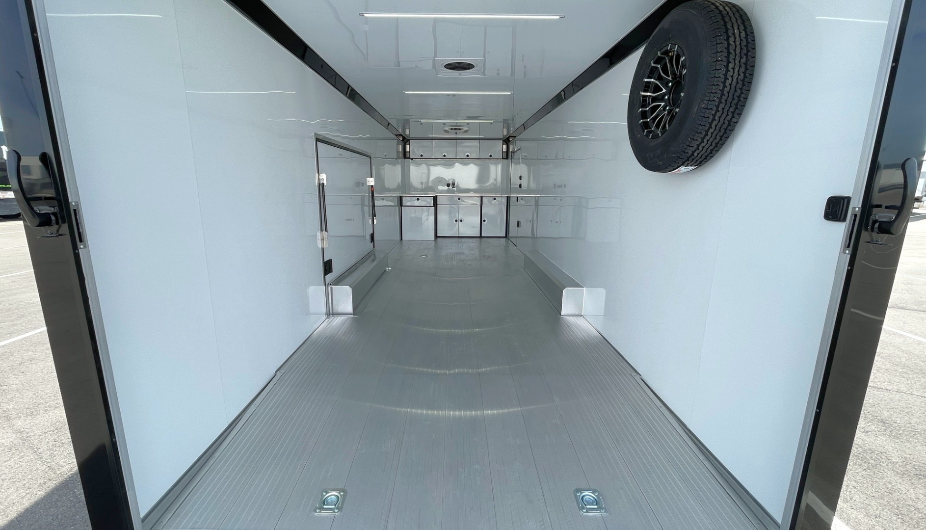 New 2026 ATC 28' RoM 500 Aluminum Enclosed Car Hauler/ Race Trailer - Silver, Extruded Floor, Escape Door, AC