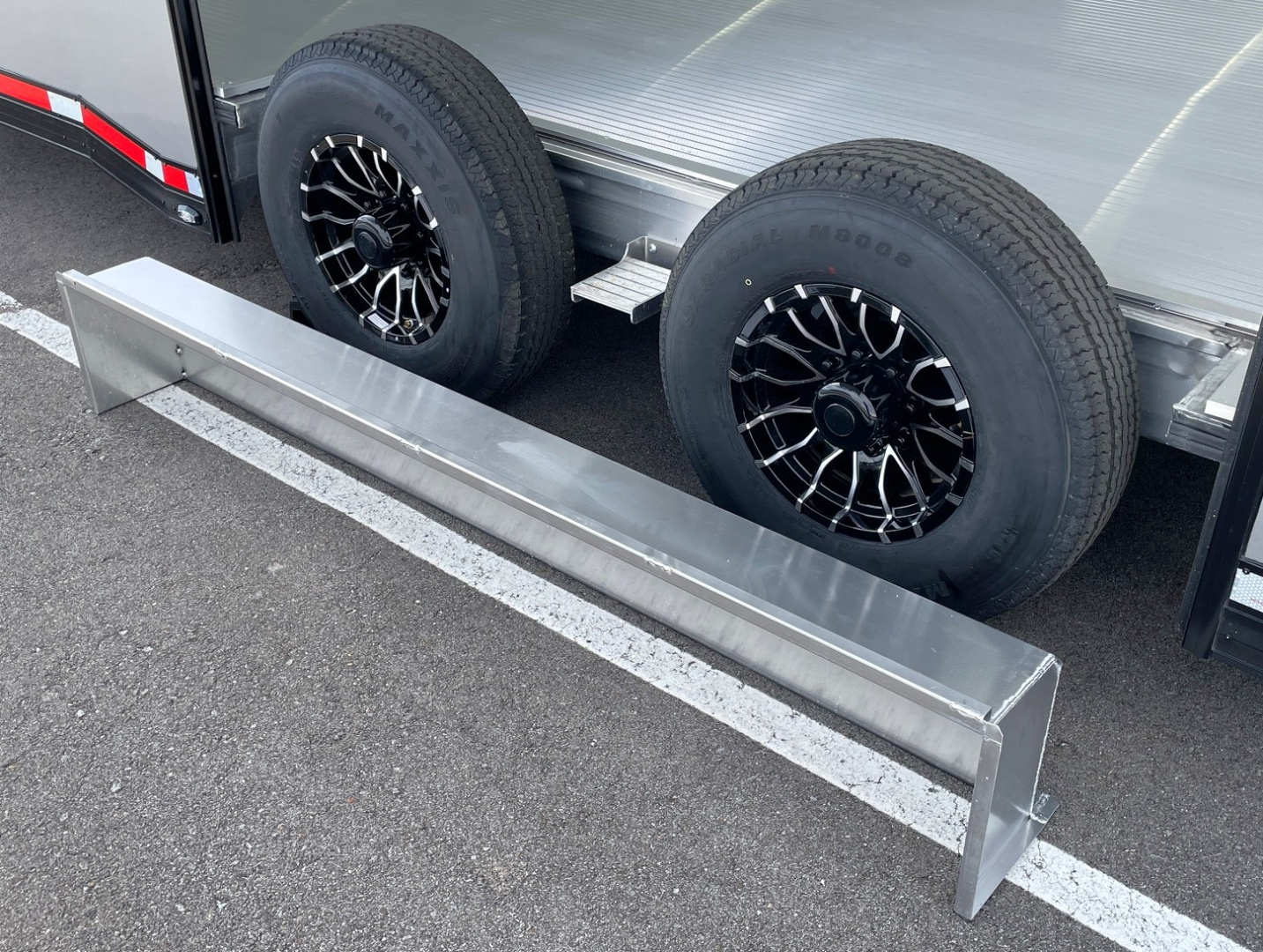 New 2026 ATC 28' RoM 500 Aluminum Enclosed Car Hauler/ Race Trailer - Silver, Extruded Floor, Escape Door, AC