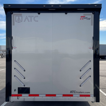 New 2026 ATC 28' RoM 500 Aluminum Enclosed Car Hauler/ Race Trailer - Silver, Extruded Floor, Escape Door, AC