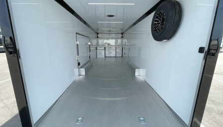 New 2026 ATC 28' RoM 500 Aluminum Enclosed Car Hauler/ Race Trailer - Silver, Extruded Floor, Escape Door, AC