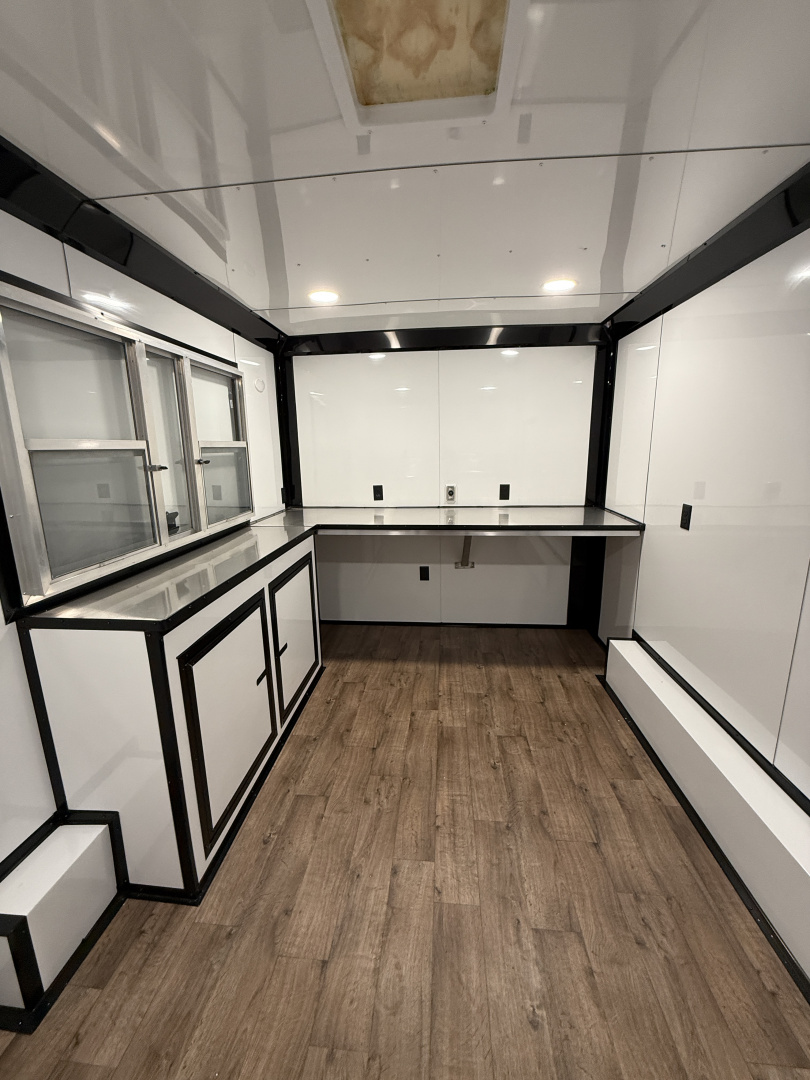 New 8.5X14TA Black Beverage Concession Trailer