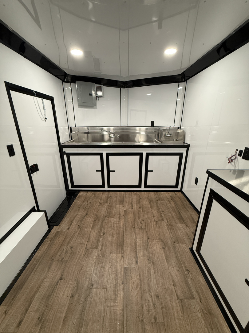 New 8.5X14TA Black Beverage Concession Trailer