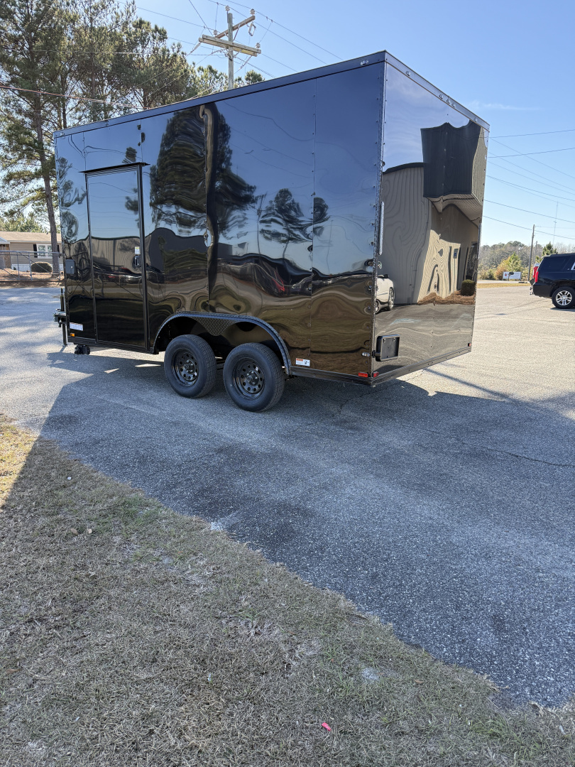 New 8.5X14TA Black Beverage Concession Trailer
