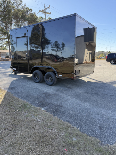 New 8.5X14TA Black Beverage Concession Trailer