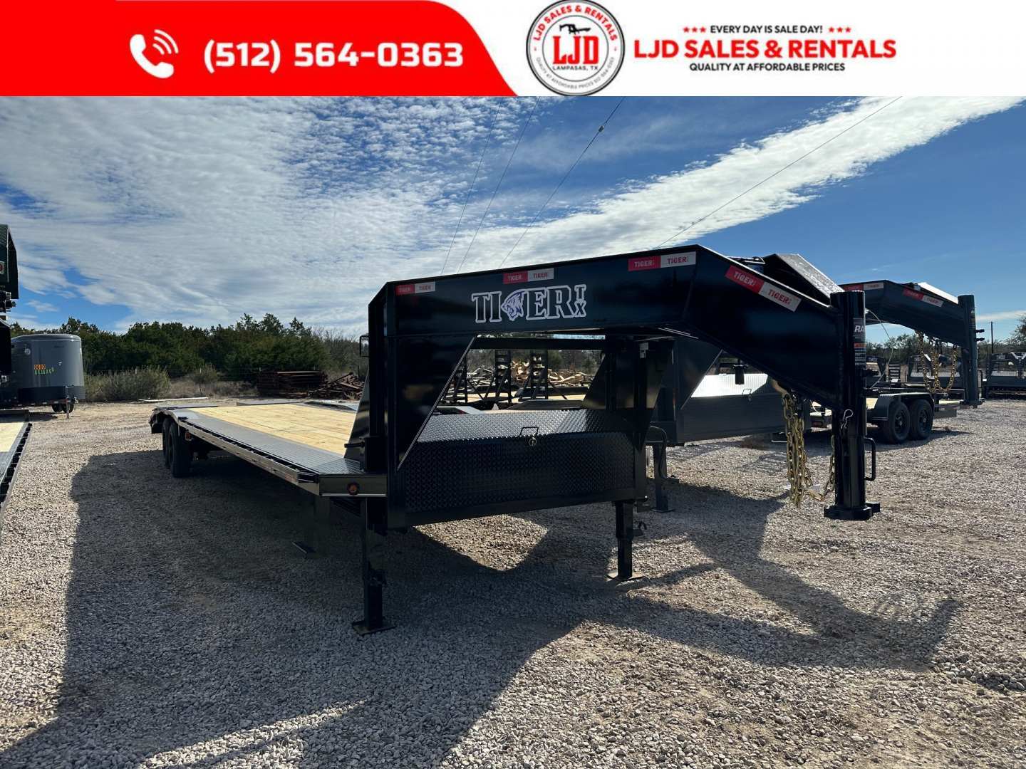 New 2026 Tiger 102" x 36' - Gooseneck Drive Over Fender Trailer
