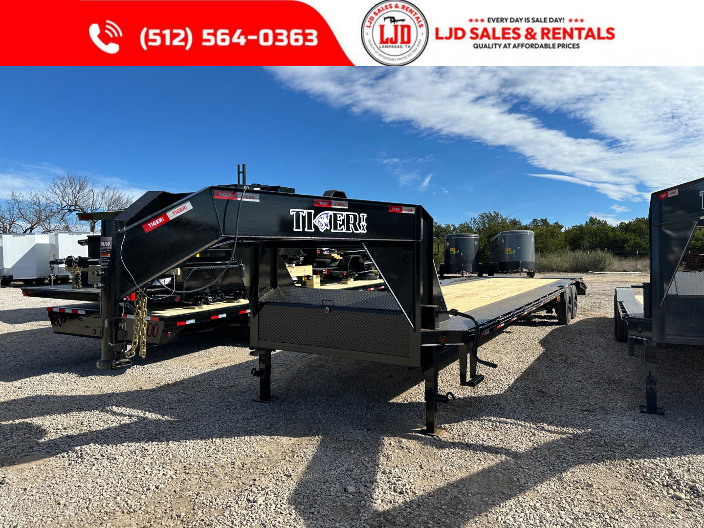 New 2026 Tiger 102" x 36' - Gooseneck Drive Over Fender Trailer