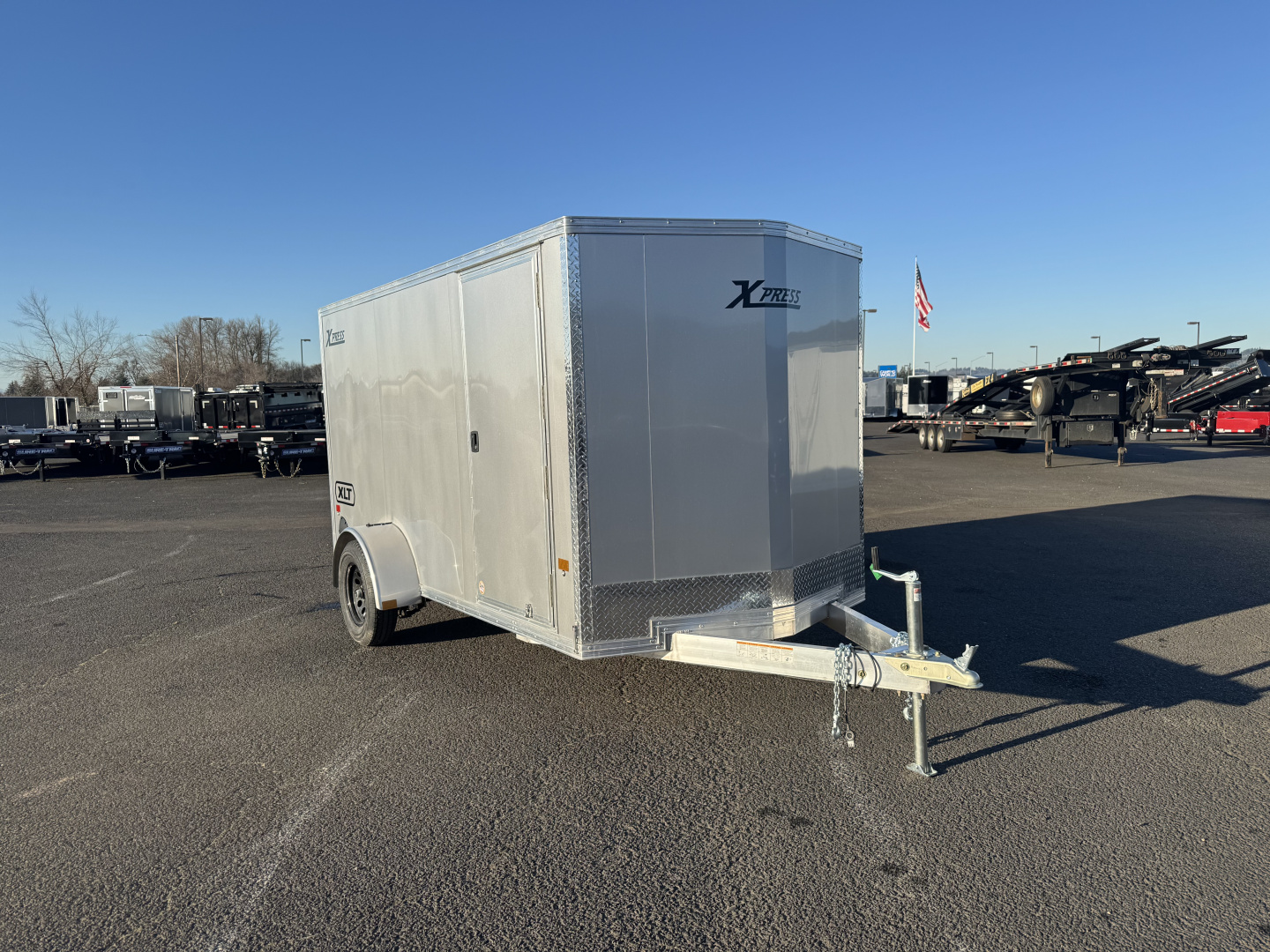 New 2026 ALCOM XPRESS 6X12 Aluminum Enclosed Trailer 3K GVWR