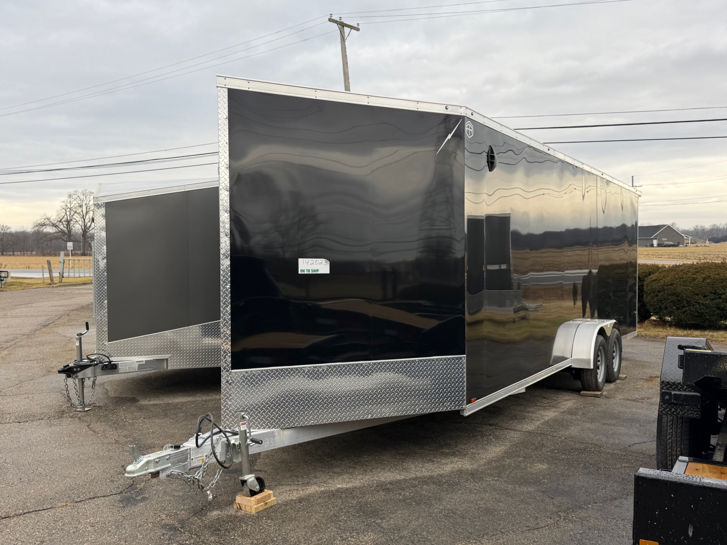 New 2026 LIGHTNING TRAILERS 7 x 29 4 Place Snowmobile Trailer with 7ft Interior height