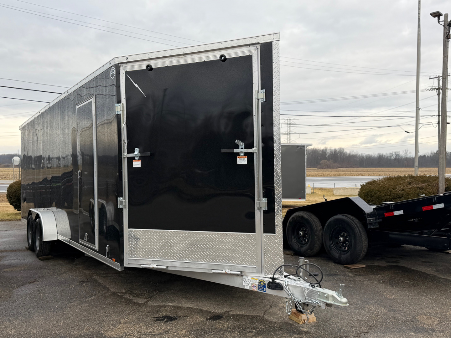 New 2026 LIGHTNING TRAILERS 7 x 29 4 Place Snowmobile Trailer with 7ft Interior height