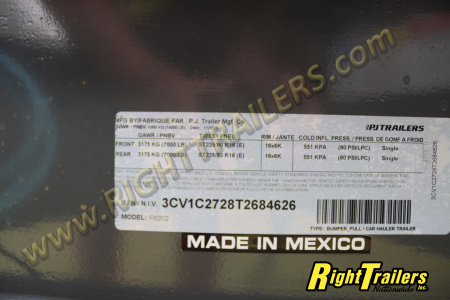 New 2026 8.5X20 PJ Deckover Equipment Trailer