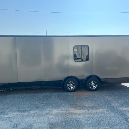 New 2025 Hook and Line 8.5X24TA Charcoal Race Ready Trailer Car / Racing Trailer