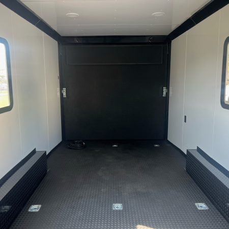 New 2025 Hook and Line 8.5X24TA Charcoal Race Ready Trailer Car / Racing Trailer