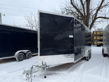 New 2026 7 X 27 All Aluminum 5 Place Lightning Aluminum Enclosed Trailer with 7ft interior -