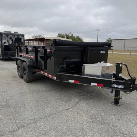 New 2026 Panther Cargo 7X14TA Black Dump Trailer Dump Trailer