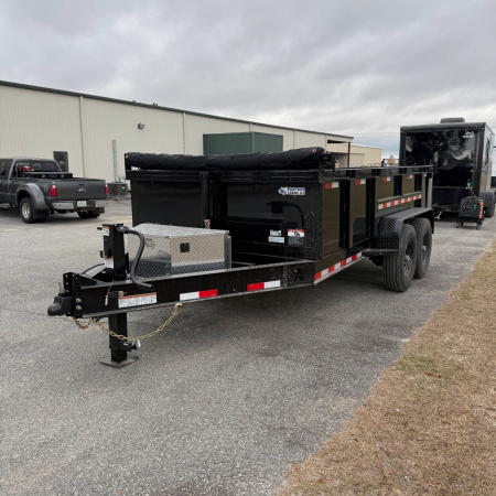 New 2026 Panther Cargo 7X14TA Black Dump Trailer Dump Trailer