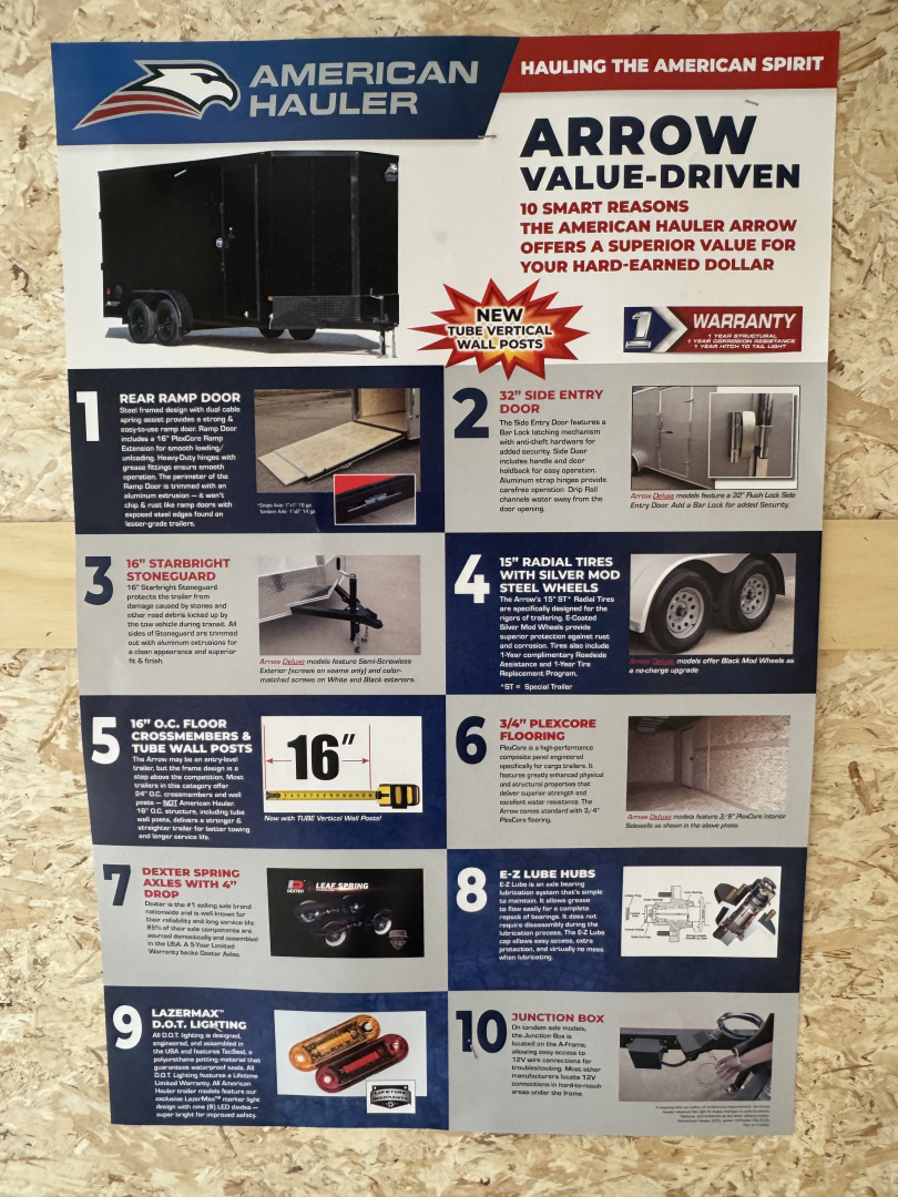 New 2026 American Hauler 6'X12' Cargo / Enclosed Trailer