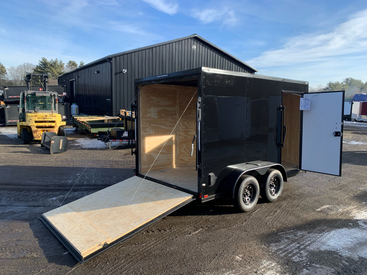 New 2026 Spartan 7X12 +2ft V-nose/7' interior height /Blackout Package/ Polycore Exterior - 7000GVW