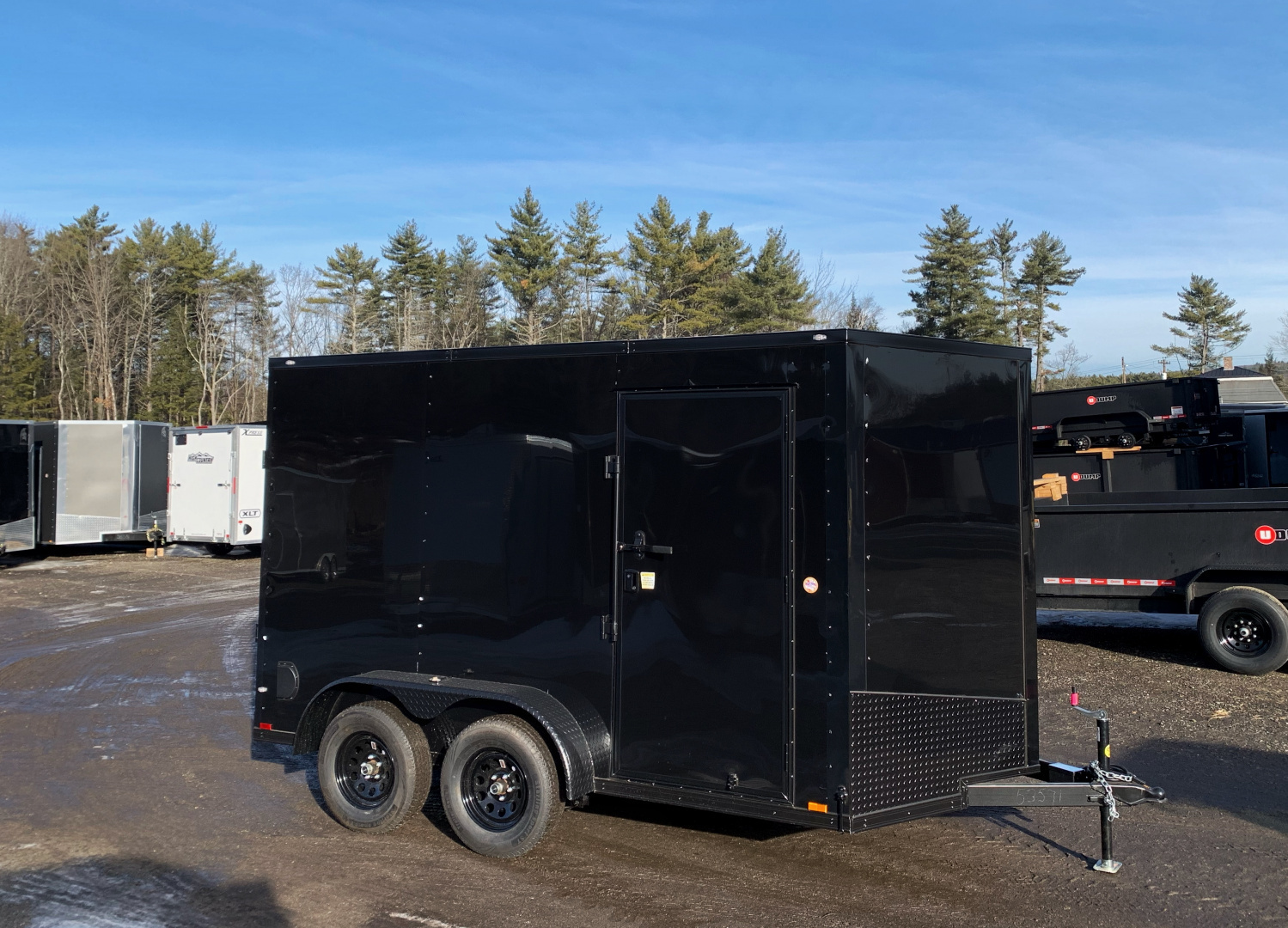 New 2026 Spartan 7X12 +2ft V-nose/7' interior height /Blackout Package/ Polycore Exterior - 7000GVW