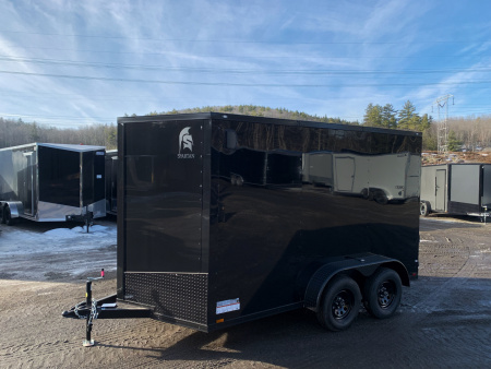 New 2026 Spartan 7X12 +2ft V-nose/7' interior height /Blackout Package/ Polycore Exterior - 7000GVW