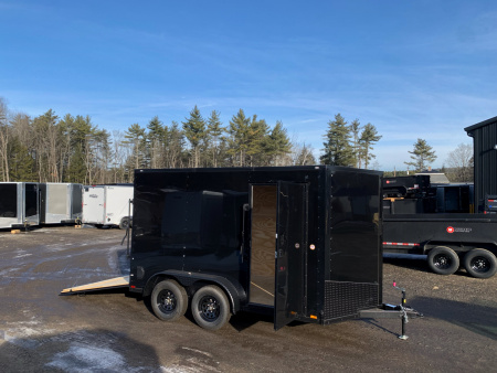 New 2026 Spartan 7X12 +2ft V-nose/7' interior height /Blackout Package/ Polycore Exterior - 7000GVW