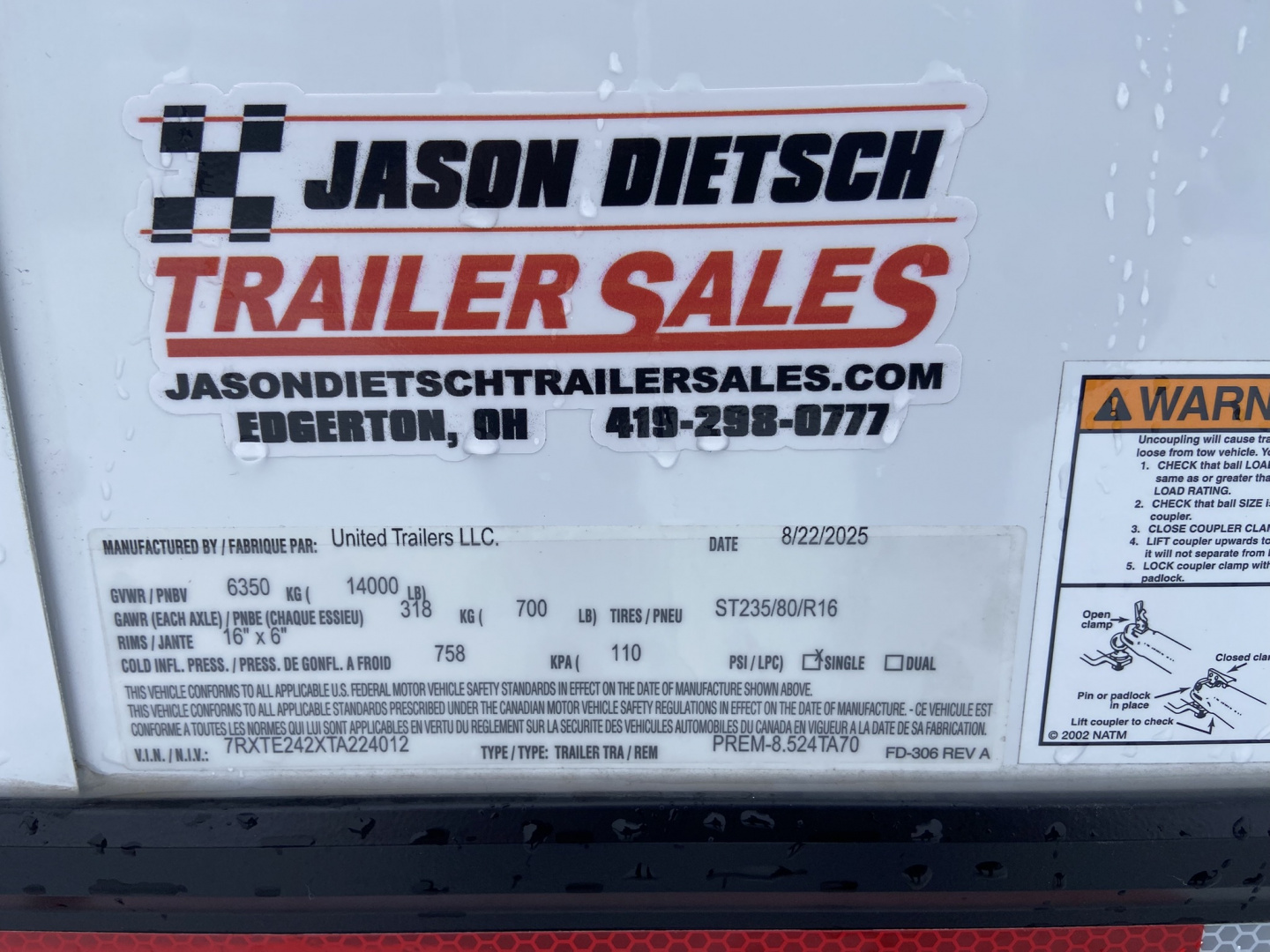 New United PREM 8.5x24 Racing Trailer