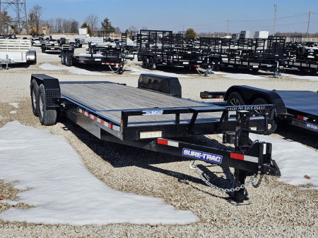 New 2026 Sure-Trac 7 x 22 (18+4) 14K Split Deck Tilt Trailer