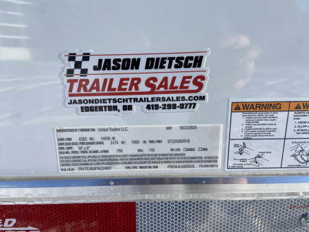 New United Trailers PREM 8.5X28 Racing Trailer