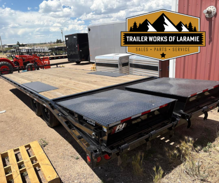 New 2026 PJ F8 Deckover Trailer- 24'- 14K- W/Monster Ramps