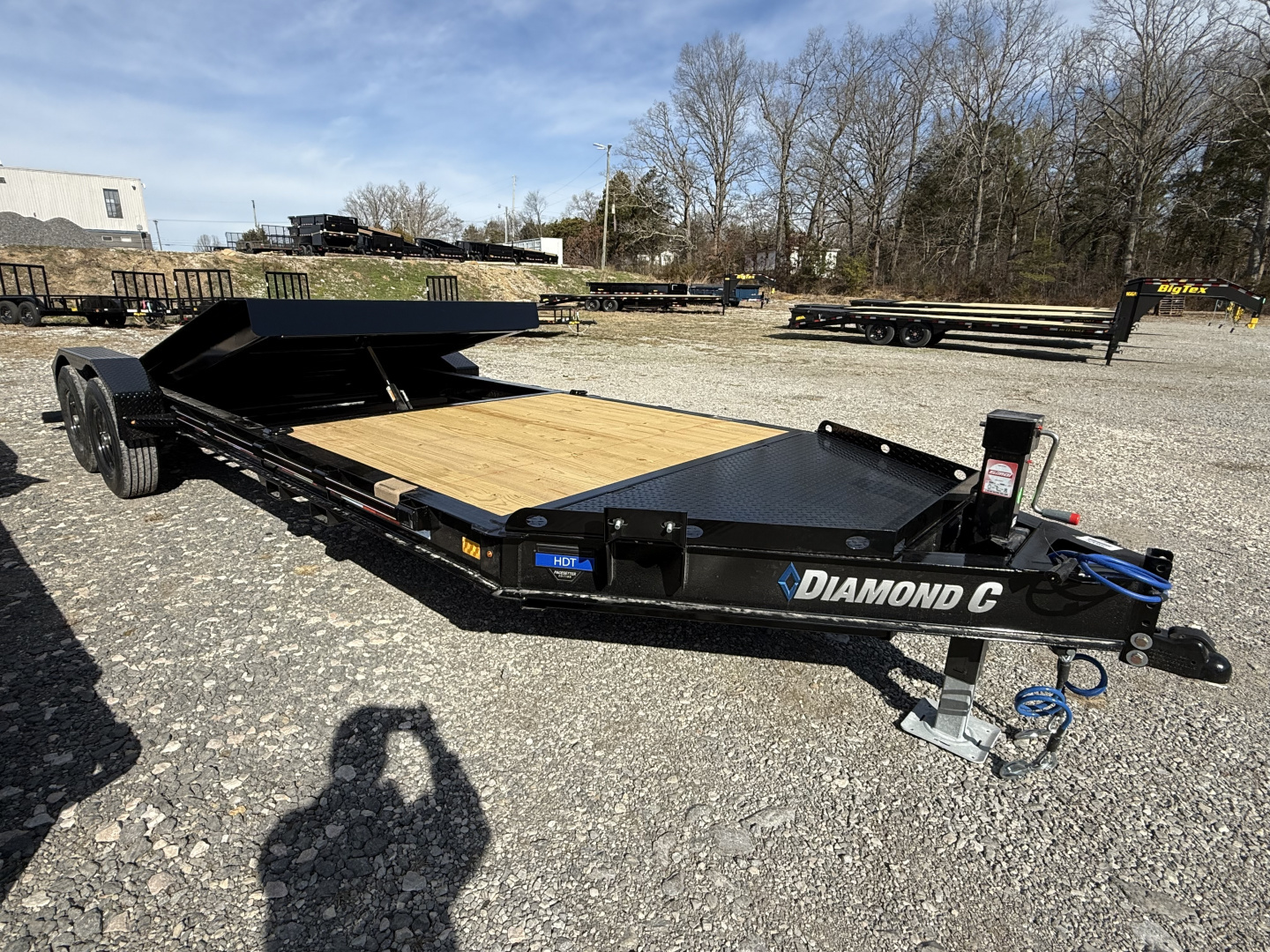 New 2026 Diamond C HDT 207 22’ Tilt Trailer, PACESETTER EDITION, FORK HOLDERS, 15.4K GVWR