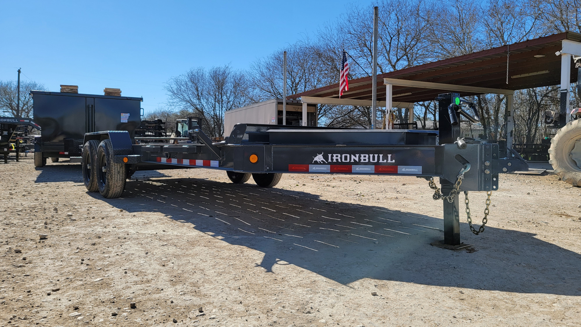 New 2026-Norstar-83-x-17+3-Iron-Bull-EWB-Bumper-Pull-Lowboy,-8in-I-Beam,-Rampage-Ramps-base-3EUGB202XT1110245