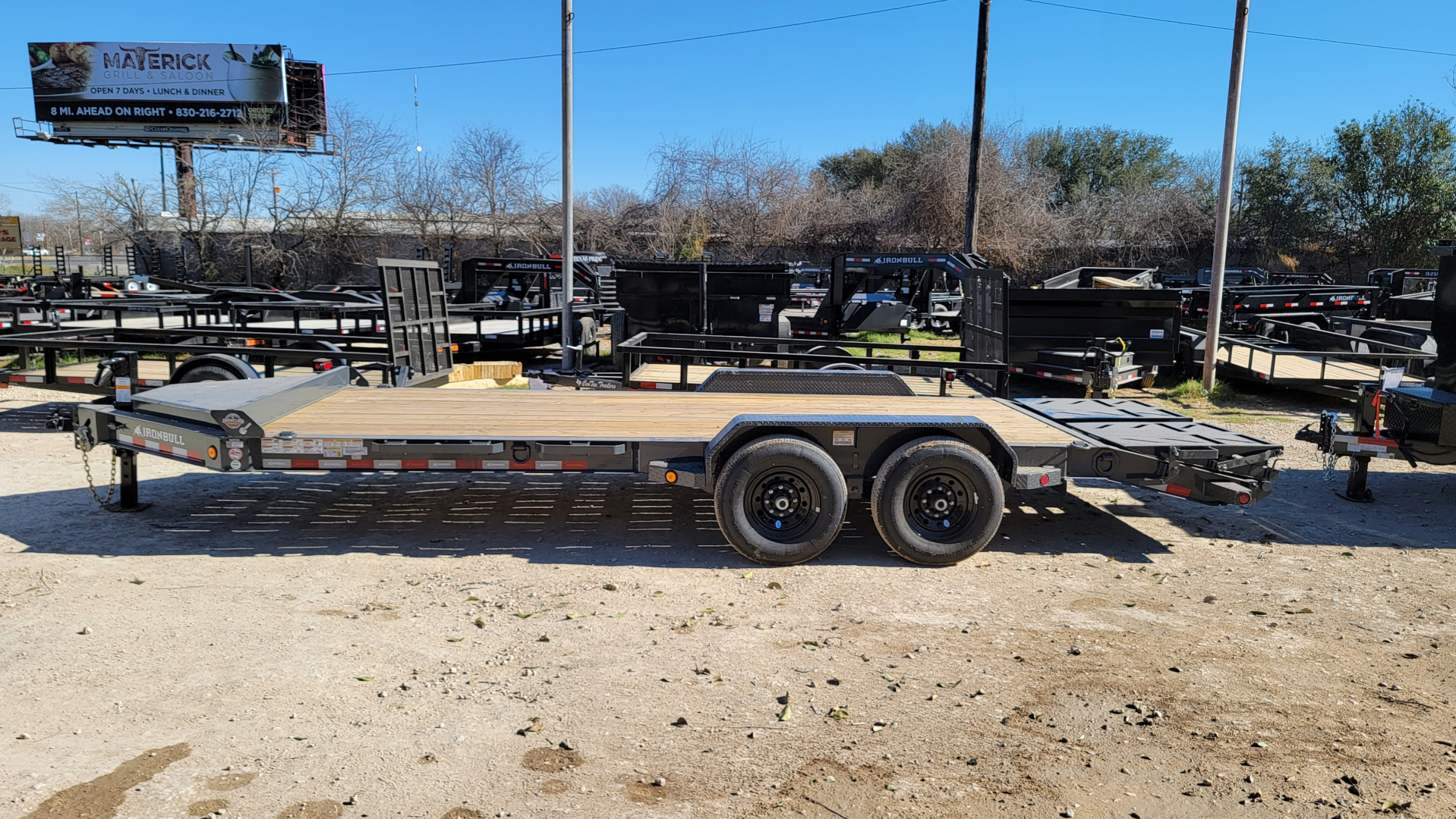 New 2026-Norstar-83-x-17+3-Iron-Bull-EWB-Bumper-Pull-Lowboy,-8in-I-Beam,-Rampage-Ramps-base-3EUGB202XT1110245