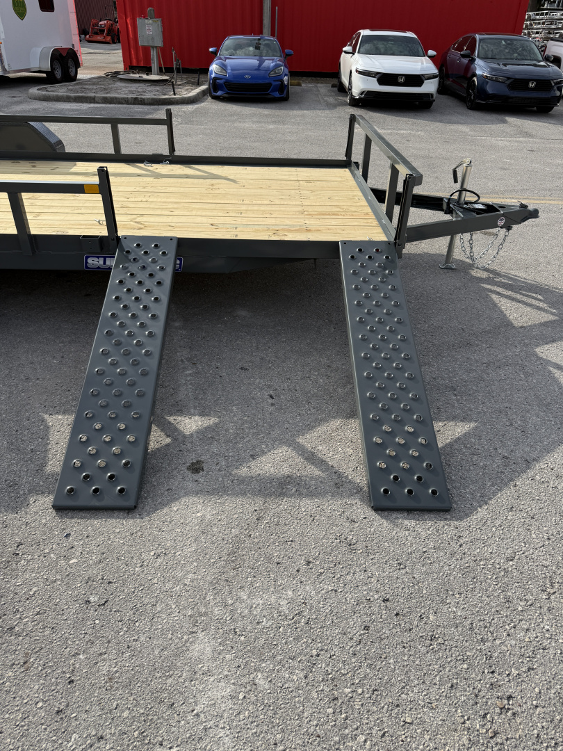 New 2026 Sure-Trac 7x18 7K Tube Top ATV Utility Trailer