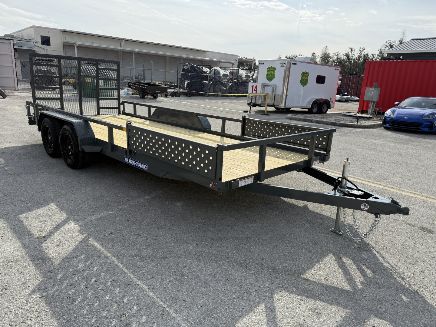 New 2026 Sure-Trac 7x18 7K Tube Top ATV Utility Trailer
