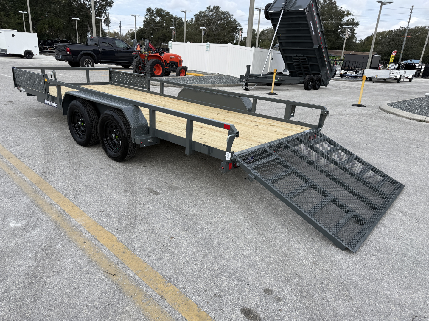 New 2026 Sure-Trac 7x18 7K Tube Top ATV Utility Trailer