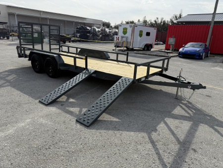 New 2026 Sure-Trac 7x18 7K Tube Top ATV Utility Trailer