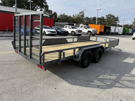 New 2026 Sure-Trac 7x18 7K Tube Top ATV Utility Trailer