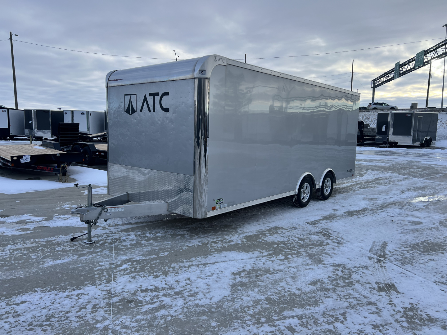 Used 2016 ATC 8.5x20 ALL Aluminum TALL Enclosed Cargo Hauler Rear Ramp Trailer