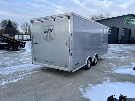 Used 2016 ATC 8.5x20 ALL Aluminum TALL Enclosed Cargo Hauler Rear Ramp Trailer