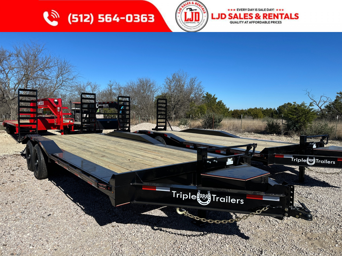 New 2026 Triple R - Drive Over Fender - 102" x 22' - Equipment Trailer