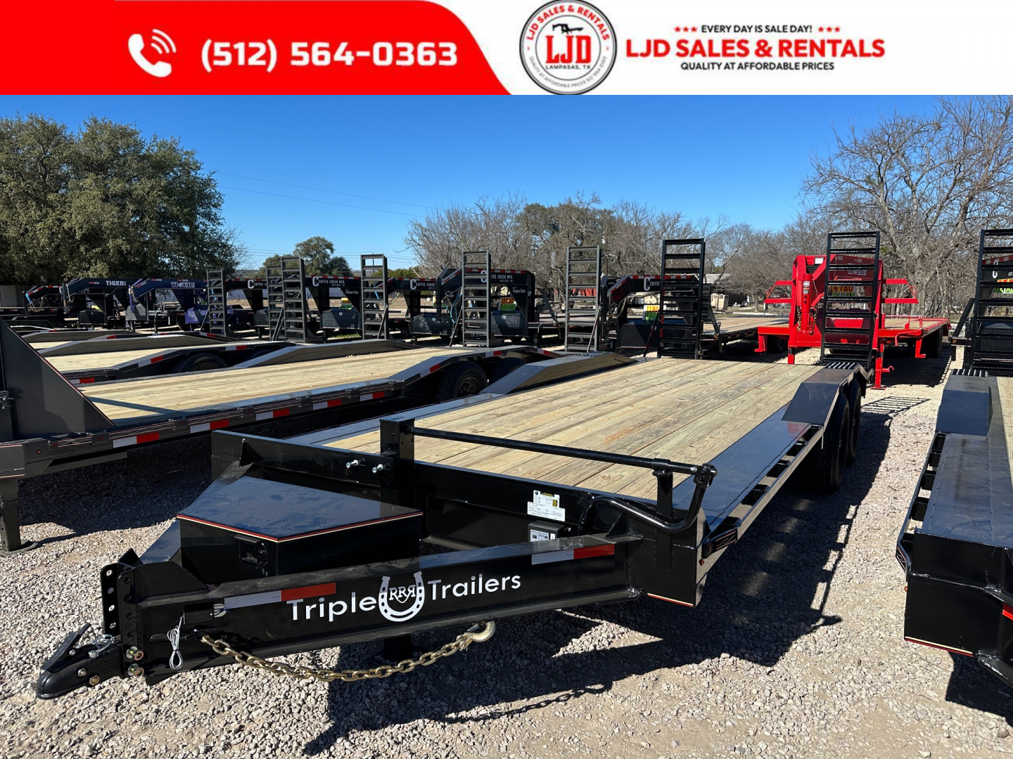 New 2026 Triple R - Drive Over Fender - 102" x 22' - Equipment Trailer