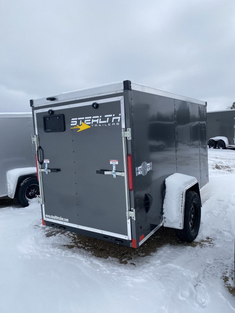 New 2026 Stealth Trailers 5X10 W/RAMP CHARCOAL 3K Cargo / Enclosed Trailer